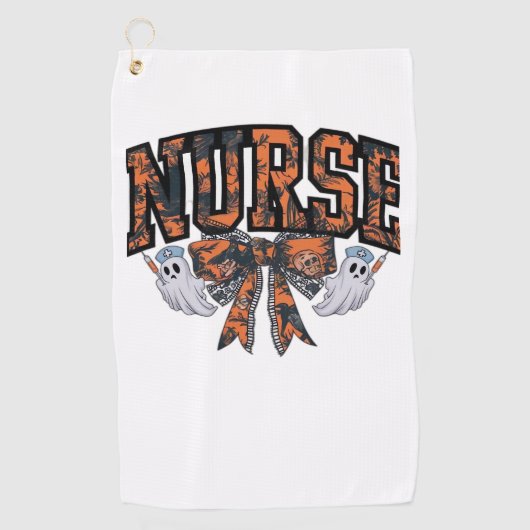 Halloween Nurse Coquette Bow Herfst Classic T-shir Golfhanddoek (Voorkant)