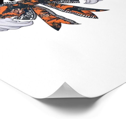 Halloween Nurse Coquette Bow Herfst Classic T-shir Poster (Hoek)