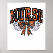 Halloween Nurse Coquette Bow Herfst Classic T-shir Poster (Voorkant)