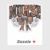 Halloween Nurse Coquette Bow Herfst Classic T-shir Sticker (Vel)
