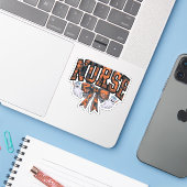 Halloween Nurse Coquette Bow Herfst Classic T-shir Sticker (Laptop met iPhone)