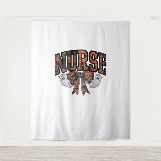 Halloween Nurse Coquette Bow Herfst Classic T-shir Wandkleed (Voorkant)