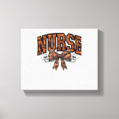 Halloween Nurse Coquette Bow Spooky Classic T-Shir Canvas Afdruk (Voorkant)
