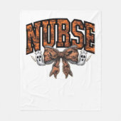 Halloween Nurse Coquette Bow Spooky Classic T-Shir Fleece Deken (Voorkant)