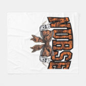 Halloween Nurse Coquette Bow Spooky Classic T-Shir Fleece Deken (Voorkant (Horizontaal))