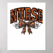 Halloween Nurse Coquette Bow Spooky Classic T-Shir Poster (Voorkant)