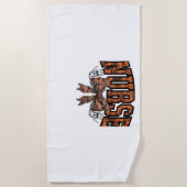 Halloween Nurse Coquette Bow Spooky Classic T-Shir Strandlaken (Voorkant)