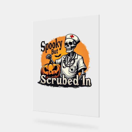 Halloween Nurse Design Oversized T-shirt Acryl Bord (Hoek)