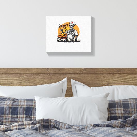 Halloween Nurse Design Oversized T-shirt Canvas Afdruk (Insitu (Slaapkamer))