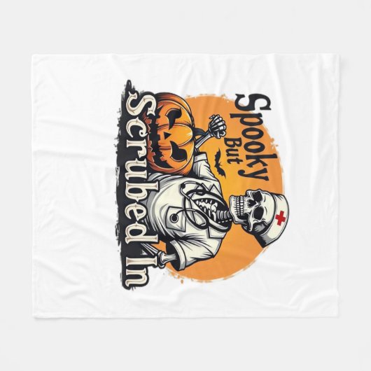 Halloween Nurse Design Oversized T-shirt Fleece Deken (Voorkant (Horizontaal))