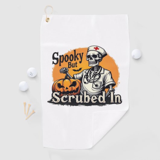 Halloween Nurse Design Oversized T-shirt Golfhanddoek (Insitu)