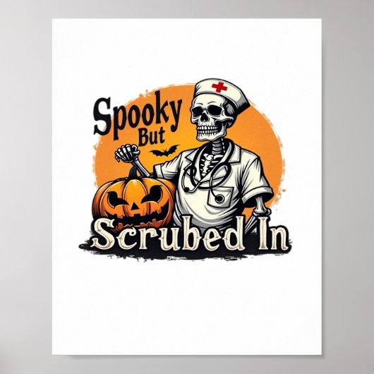 Halloween Nurse Design Oversized T-shirt Poster (Voorkant)