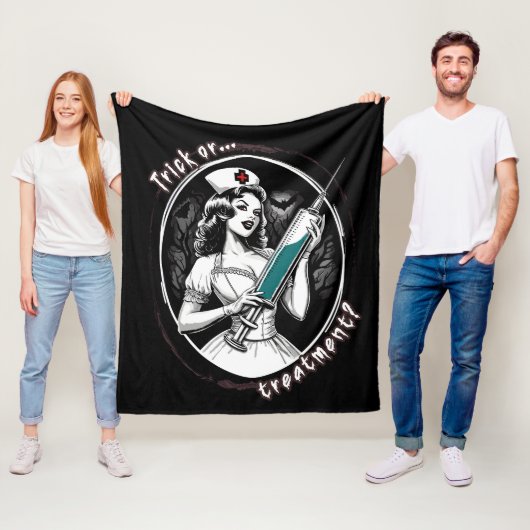 Halloween Nurse Fleece Deken (In situ)