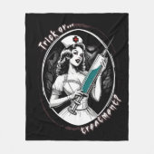 Halloween Nurse Fleece Deken (Voorkant)