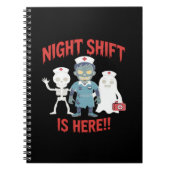 Halloween Nurse Funny Ghost Skeleton Zombie Essent Notitieboek (Voorkant)