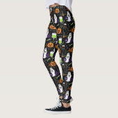 Halloween Nurse Ghost Pumpkin Skull Black Cat Leggings (Links)