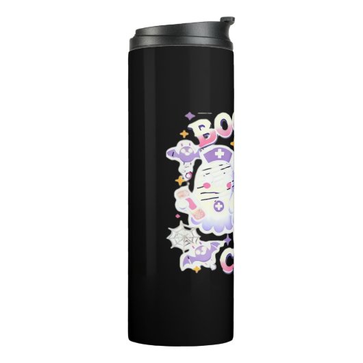 Halloween Nurse Ghost Squad Boo Boo Crew Funny Spo Thermosbeker (Gedraaid links)