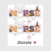 Halloween Nurse Ghost Sticker (Vel)