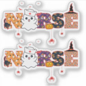 Halloween Nurse Ghost Sticker (Voorkant)