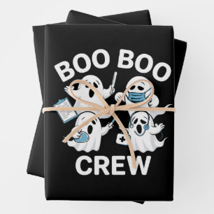 Halloween Nurse Gift Boo Boo Crew Nurse Inpakpapier Vel