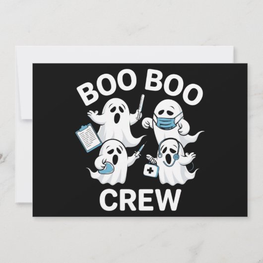 Halloween Nurse Gift Boo Boo Crew Nurse Kaart (Voorkant)