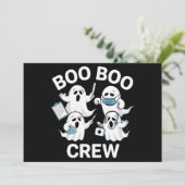 Halloween Nurse Gift Boo Boo Crew Nurse Kaart (Staand voorkant)