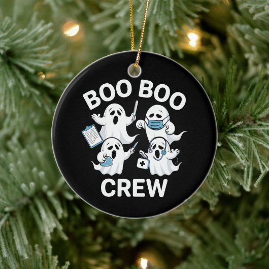 Halloween Nurse Gift Boo Boo Crew Nurse Keramisch Ornament (Boom)