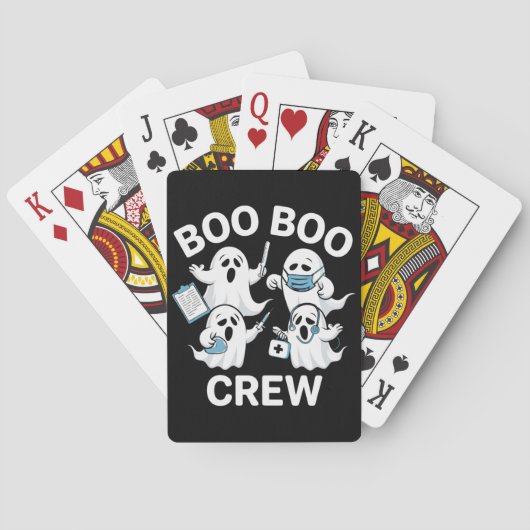 Halloween Nurse Gift Boo Boo Crew Nurse Pokerkaarten (Achterkant)
