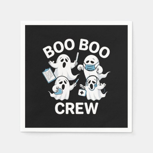 Halloween Nurse Gift Boo Boo Crew Nurse Servet (Voorkant)