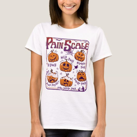 Halloween Nurse Pain Scale-Shirt T-shirt (Voorkant)