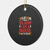 Halloween Nurse Practitioner Bezem Gebroken Ontwer Keramisch Ornament (Links)