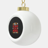 Halloween Nurse Practitioner Bezem Gebroken Ontwer Keramische Bal Ornament (Rechts)