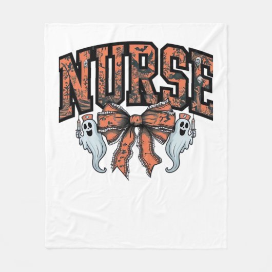 Halloween Nurse Scary Coquette Bow Classic T-shirt Fleece Deken (Voorkant)