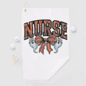 Halloween Nurse Scary Coquette Bow Classic T-shirt Golfhanddoek (Insitu)