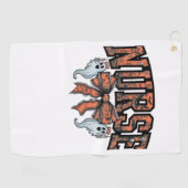 Halloween Nurse Scary Coquette Bow Classic T-shirt Golfhanddoek (Horizontaal)