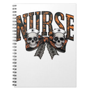 Halloween Nurse Scary Coquette Bow Classic T-shirt Notitieboek