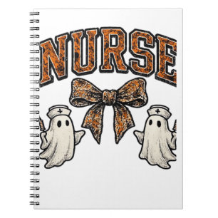 Halloween Nurse Scary Coquette Bow Classic T-shirt Notitieboek