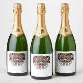 Halloween Nurse Scary Coquette Bow Classic T-shirt Sparkling Wijnetiket (Flessen)