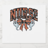 Halloween Nurse Scary Coquette Bow Classic T-shirt Sparkling Wijnetiket (Enkel label)
