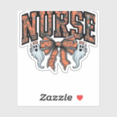 Halloween Nurse Scary Coquette Bow Classic T-shirt Sticker (Vel)