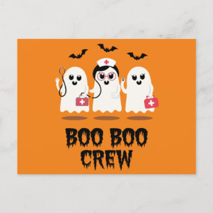 Halloween Nurse Schattige Ghost Nurse Briefkaart