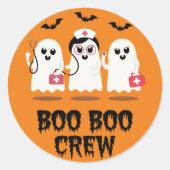 Halloween Nurse Schattige Ghost Nurse Ronde Sticker (Voorkant)