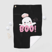 Halloween Nurse Shirten Vrouwen Boo! T-shirt Ghost Golfhanddoek (Insitu)