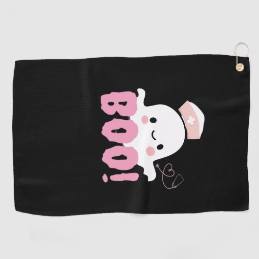 Halloween Nurse Shirten Vrouwen Boo! T-shirt Ghost Golfhanddoek (Horizontaal)