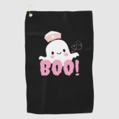 Halloween Nurse Shirten Vrouwen Boo! T-shirt Ghost Golfhanddoek (Voorkant)