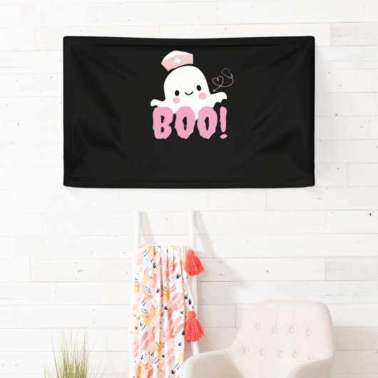Halloween Nurse Shirten Vrouwen Boo! T-shirt Ghost Spandoek (Insitu)