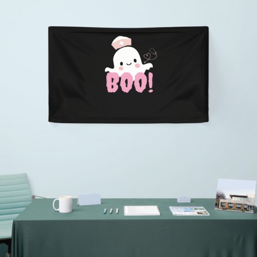 Halloween Nurse Shirten Vrouwen Boo! T-shirt Ghost Spandoek (Beurs)