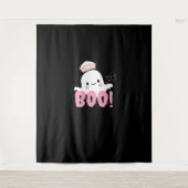 Halloween Nurse Shirten Vrouwen Boo! T-shirt Ghost Wandkleed (Voorkant)