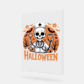 Halloween Nurse skeleton Essential T-Shirt_1 Acryl Bord (Hoek)