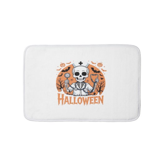 Halloween Nurse skeleton Essential T-Shirt_1 Badmat (Voorkant)